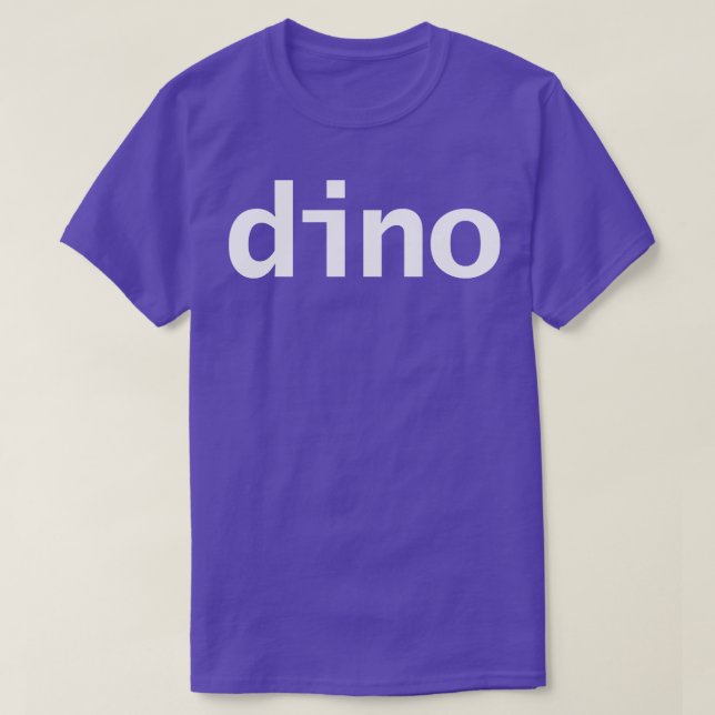 Dinosaur Minimal Typography Dino T-Shirt (Design Front)