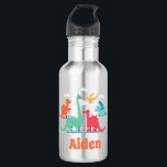 Dinosaur Monogrammed 532 Ml Water Bottle<br><div class="desc">Dinosaur Monogrammed Stainless Steel Water Bottle
This dinosaur design features a variety of colourful dinosaurs with clouds.
Personalise the water bottle with your name or own message. 
Visit our shop for coordinating accessories.</div>