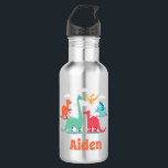 Dinosaur Monogrammed 532 Ml Water Bottle<br><div class="desc">Dinosaur Monogrammed Stainless Steel Water Bottle
This dinosaur design features a variety of colourful dinosaurs with clouds.
Personalise the water bottle with your name or own message. 
Visit our shop for coordinating accessories.</div>