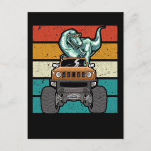 Dinosaur Monster Truck Boys Monster Trucks Trex Postcard