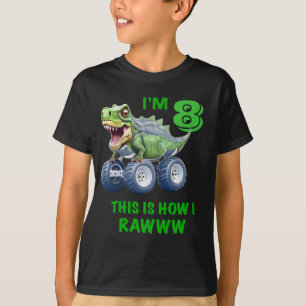 Dinosaur monster truck customizable age T-Shirt