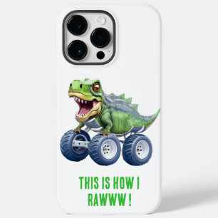 Dinosaur monster truck personalized birthday  Case-Mate iPhone 14 pro max case