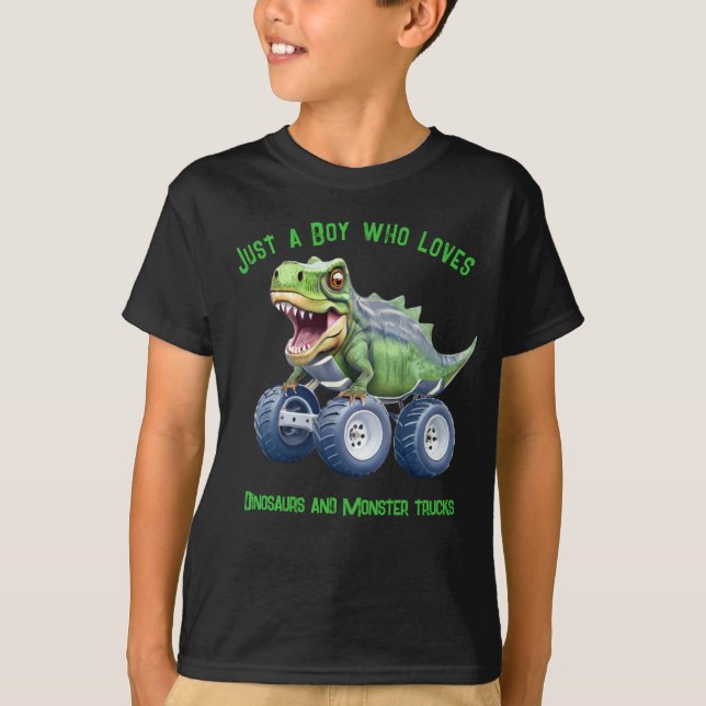 Dinosaur monster truck  T-Shirt (Front)