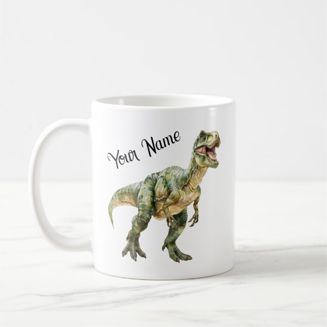Dinosaur Month | Fun Prehistoric Coffee for Dino  Coffee Mug (Left)