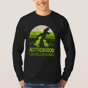 Dinosaur Motherhood Vintage  Best  For Mum T Rex T-Shirt