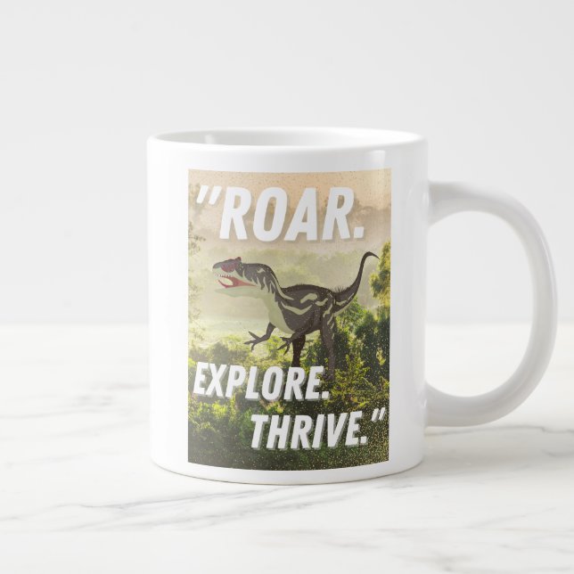 dinosaur mug, jumbo coffee cup, prehistoric  large coffee mug (Right)