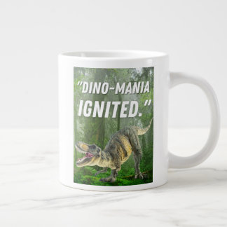 dinosaur mug, jumbo coffee cup, prehistoric large coffee mug