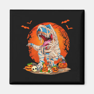 Dinosaur Mummy T Rex Pumpkin Skeleton Kids Boys Ha Magnet