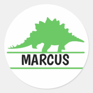 Dinosaur name Personalised round sticker