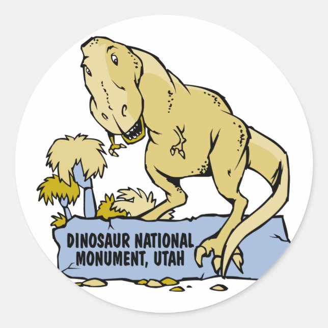 Dinosaur National Monument Classic Round Sticker (Front)