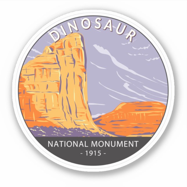 Dinosaur National Monument Vintage Circle (Front)