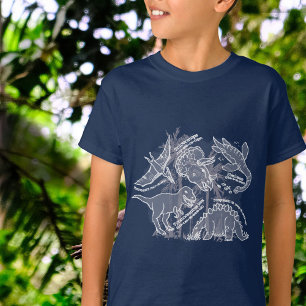 Dinosaur navy / grey t-shirt