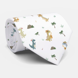 Dinosaur Novelty Gift Paleontology Science Teacher Tie
