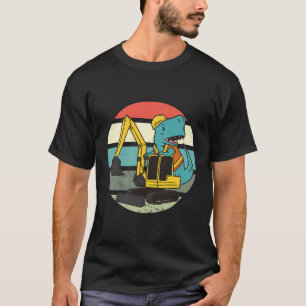 Dinosaur On Excavator T-Shirt