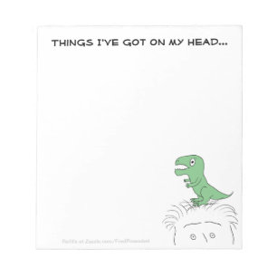 Dinosaur on My Head! Notepad