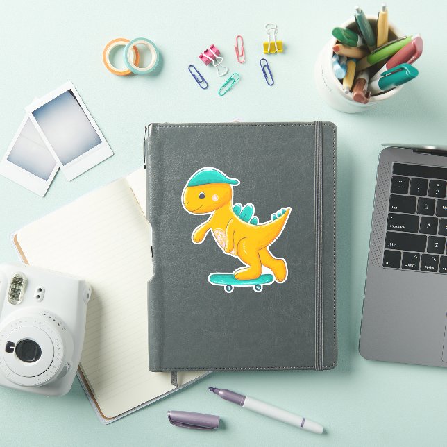 Dinosaur on skateboard (iPad Cover)
