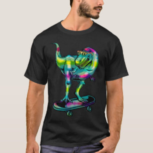 Dinosaur On Skateboard Skateboarding Skater Gear  T-Shirt
