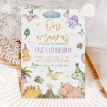 Dinosaur One-A-Saurus 1st Birthday