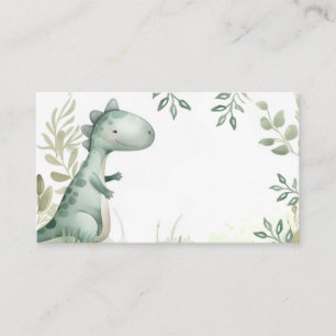 Dinosaur One-A-Saurus Boy 1st Birthday Party Enclosure Card