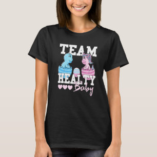 Dinosaur Or Unicorn Team Healthy Baby Gender Revea T-Shirt