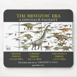 Dinosaur Pageant Mousepad Art by Gregory Paul
