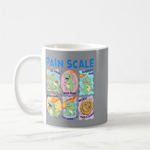 Dinosaur Pain Scale Funny Nurse Nursing School Coffee Mug