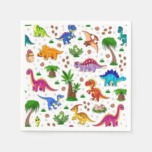 Dinosaur Paper Napkins, Kids Birthday Party  Napkin