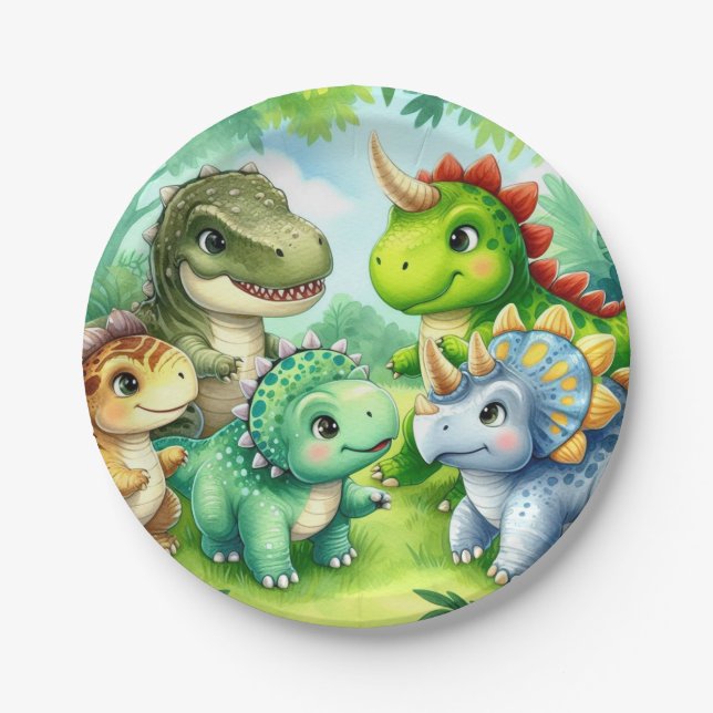 dinosaur paper plate (Front)