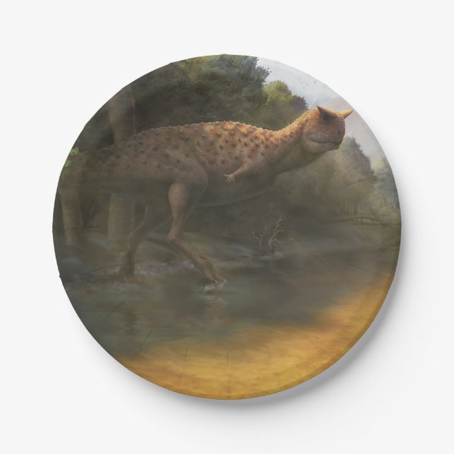 Dinosaur paper plate (Carnotaurus) (Front)