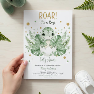Dinosaur park Baby Shower party boy girl Roar Invitation