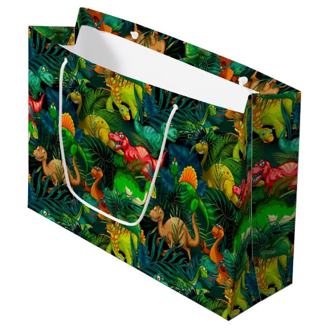 Dinosaur Park Large Gift Bag (Front Angled)