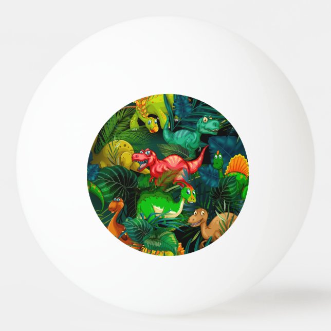 Dinosaur Park Ping Pong Ball (Front)