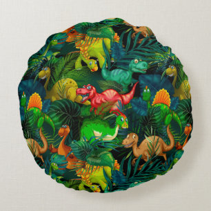 Dinosaur Park Round Cushion