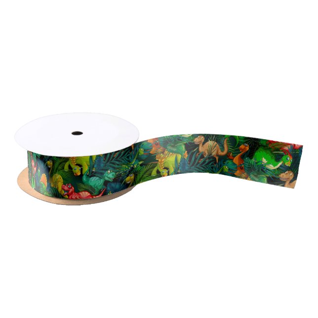 Dinosaur Park Satin Ribbon (Spool)