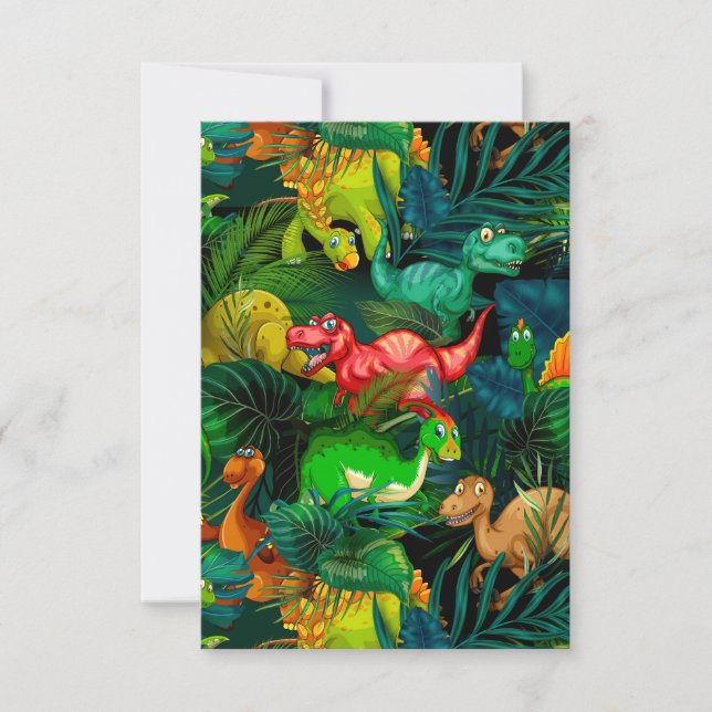 Dinosaur Park Thank You Card (Front)