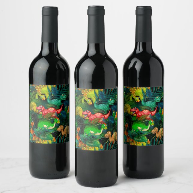 Dinosaur Park Wine Label (Bottles)