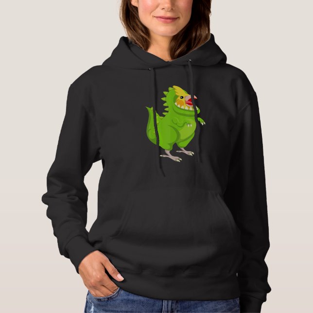 Dinosaur Parrot Pet T Hoodie (Front)