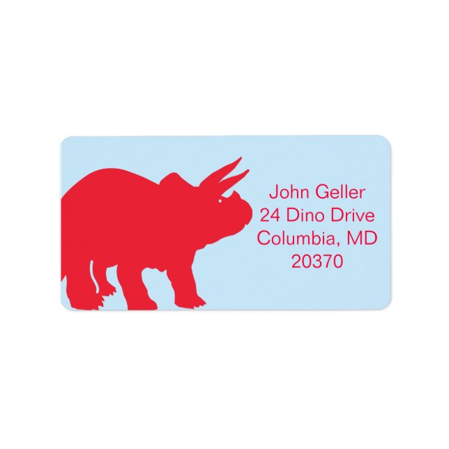 Dinosaur Party Address Labels (Front)