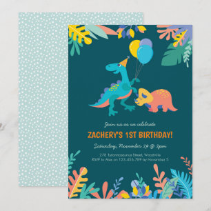 Dinosaur Party Birthday Invitation