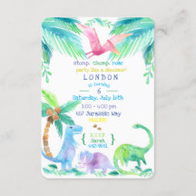 Dinosaur party invitation