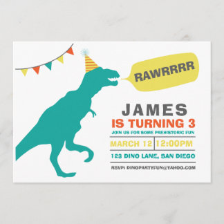 dinosaur party invitation