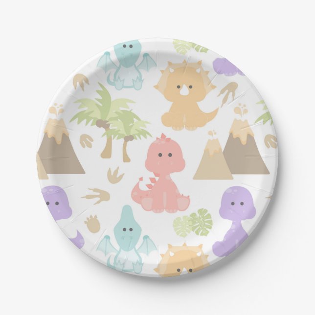 Dinosaur Party Paper Plate (Front)