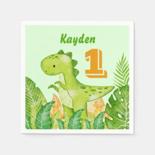 Dinosaur party personalised  napkin