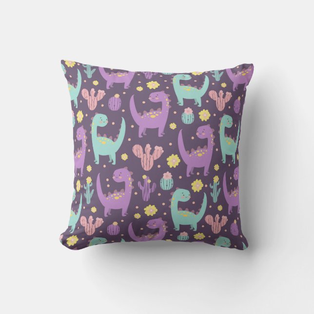 Dinosaur pattern cushion (Front)