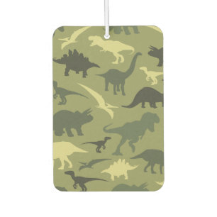 Dinosaur Pattern, Dinosaur Silhouette, Green Dino Car Air Freshener