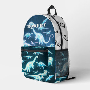 Dinosaur Pattern Modern Skeleton T-Rex Printed Backpack
