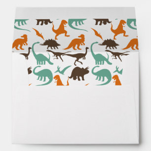 Dinosaur Pattern Silhouette Envelope