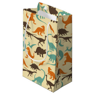 Dinosaur Pattern Silhouette Small Gift Bag