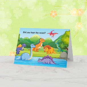 Dinosaur Personalise Birthday Boy's Name & Age Card