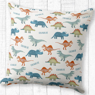 Dinosaur Personalised Name Cushion